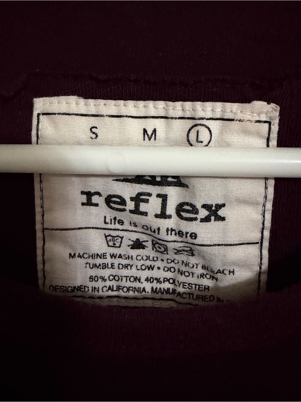 Reflex Colorblock 'LOVE' Short Sleeve Tee in Burgundy, Gray and Charcoal - Picture 3 of 3